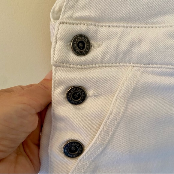 Outland White 99% Sustainable Denim Overalls Size S NWOT- similar to Aritzia TNA - Picture 6 of 11